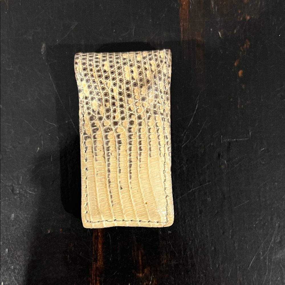 Snake skin money clip